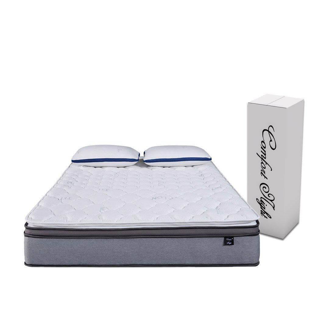 Somnuz Comfort Night 12 Inch Water Repellent Teflon Fabric Latex Individual Pocketed Spring Mattress - Somnuz Malaysia