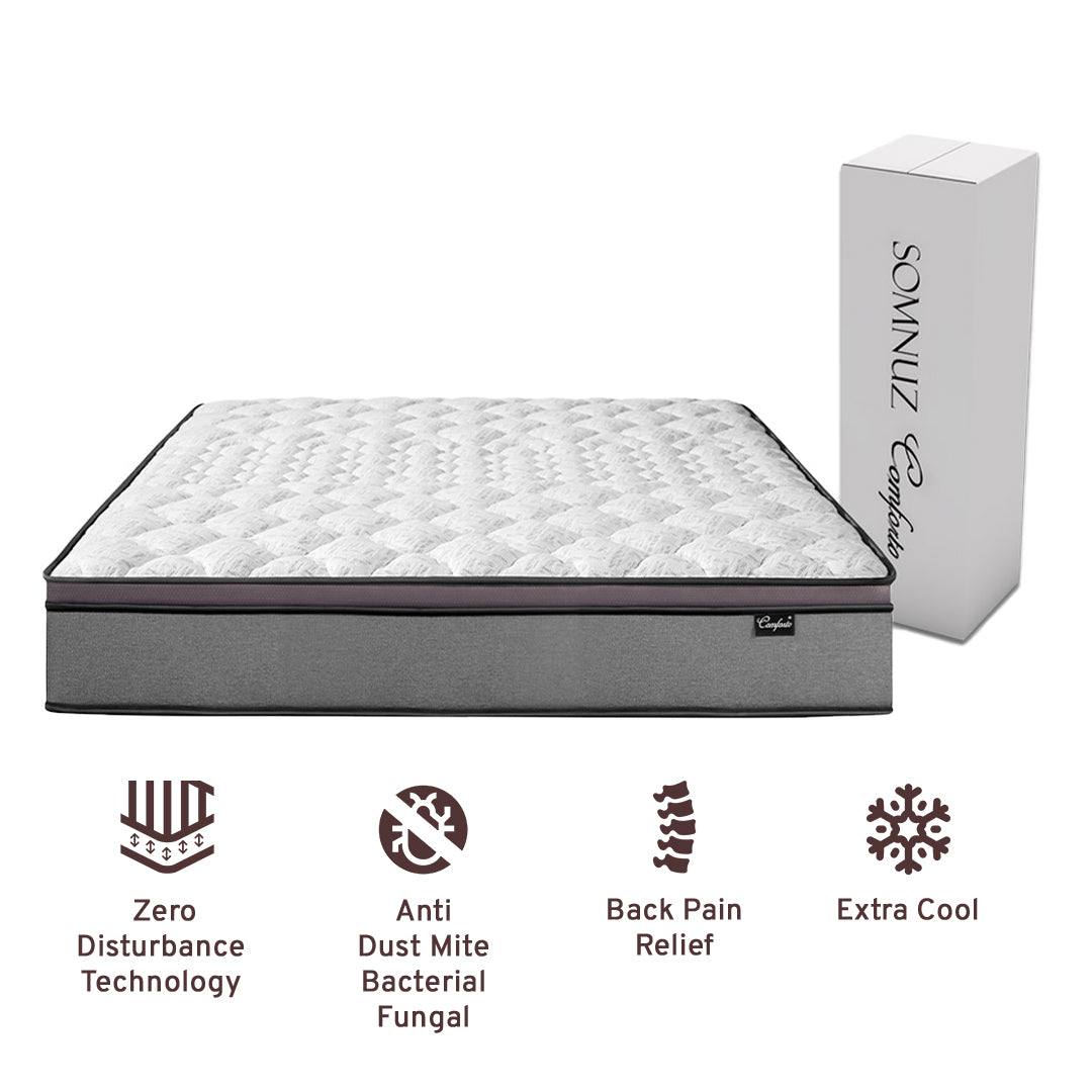 Somnuz Comforto 10 Inch Bamboo Fabric Latex Individual Pocketed Spring Mattress - Somnuz Malaysia