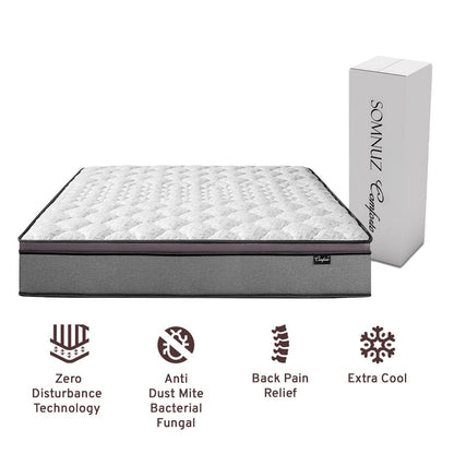 Somnuz Comforto 10 Inch Bamboo Fabric Latex Individual Pocketed Spring Mattress - Somnuz Malaysia